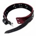 Tall, Red Leather Collar - 19" Adjustable